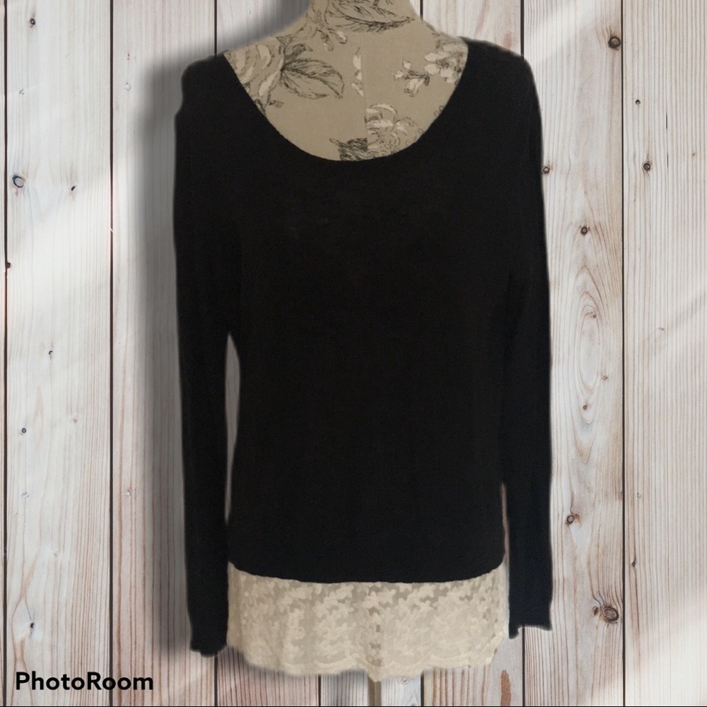 *nwt Joseph A. Black Pullover Top L